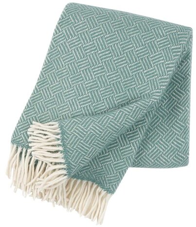 Klippan Klippan Samba plaid 130x200 mint made of 100% lambs wool Klippan Klippan Samba plaid 130x200 mint made of 100% lambs wool