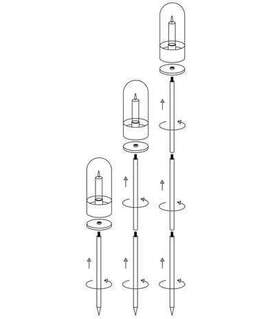 Uyuni Lighting Uyuni Lighting Outdoor paal H30-94cm 3-delig voor LED lantaarn (excl. lantaarn) Uyuni Lighting Uyuni Lighting Outdoor paal H30-94cm 3-delig voor LED lantaarn (excl. lantaarn)