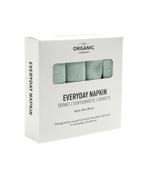 The Organic Company The Organic Company Everyday Napkin 20x20cm set of 4 Dusty Mint GOTS certified The Organic Company The Organic Company Everyday Napkin 20x20cm set of 4 Dusty Mint GOTS certified