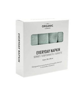 The Organic Company The Organic Company Everyday Napkin 20x20cm set of 4 Dusty Mint GOTS certified