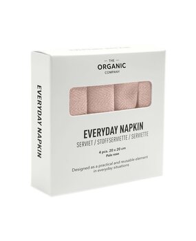 The Organic Company The Organic Company Everyday Napkin 20x20cm set of 4 Pale Rose GOTS certified The Organic Company The Organic Company Everyday Napkin 20x20cm set of 4 Pale Rose GOTS certified