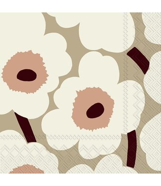 Marimekko Marimekko Unikko Papieren Servetten 33x33cm beige rose