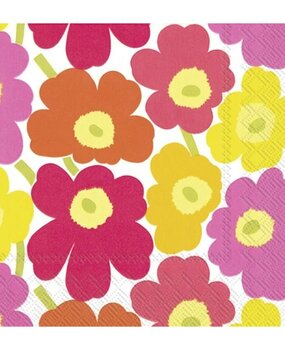 Marimekko Marimekko Mini Unikko Papieren Servetten 33x33cm Marimekko Marimekko Mini Unikko Papieren Servetten 33x33cm