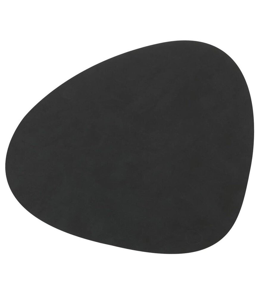 LIND DNA LIND DNA Placemat Curve L Nupo Gerecycled Leer zwart LIND DNA LIND DNA Placemat Curve L Nupo Gerecycled Leer zwart