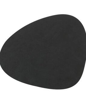 LIND DNA LIND DNA Placemat Curve L Nupo Gerecycled Leer zwart LIND DNA LIND DNA Placemat Curve L Nupo Gerecycled Leer zwart