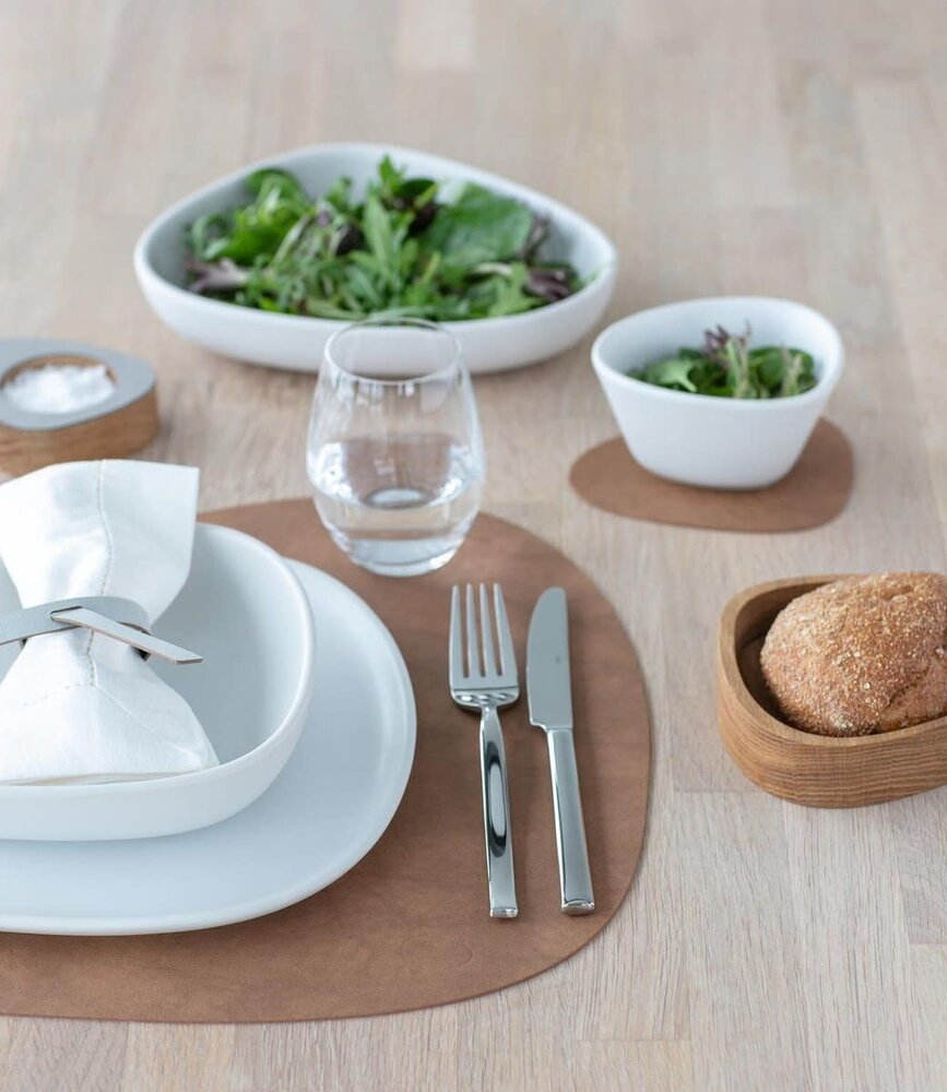 LIND DNA LIND DNA Placemat Curve L Nupo Gerecycled Leer nature LIND DNA LIND DNA Placemat Curve L Nupo Gerecycled Leer nature