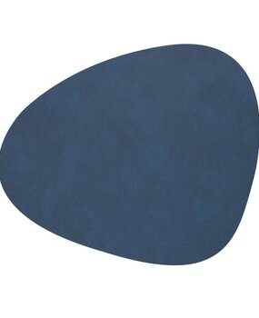 LIND DNA LIND DNA Placemat Curve L Nupo Gerecycled Leer middernacht blauw LIND DNA LIND DNA Placemat Curve L Nupo Gerecycled Leer middernacht blauw