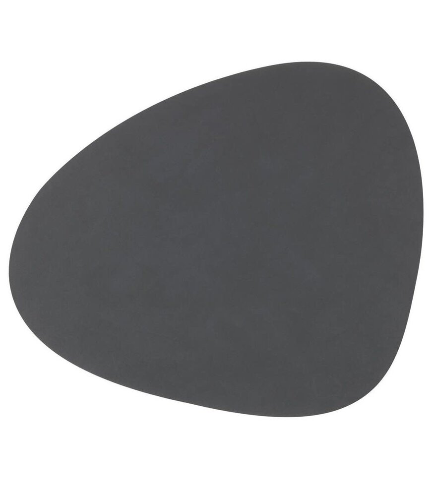 LIND DNA LIND DNA Placemat Curve L Nupo Gerecycled Leer antraciet LIND DNA LIND DNA Placemat Curve L Nupo Gerecycled Leer antraciet