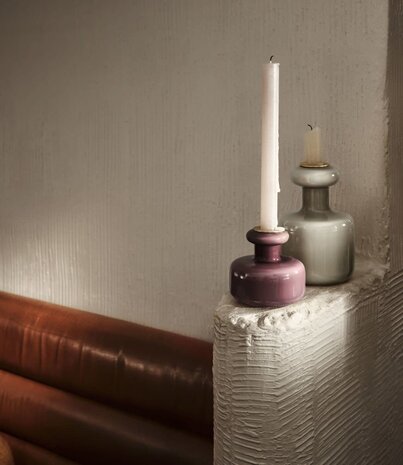 Marimekko Marimekko Puteli candleholder glass dark wine Marimekko Marimekko Puteli candleholder glass dark wine