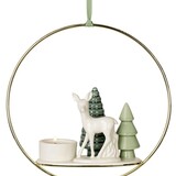 Dottir Nordic Design Dottir Winter Stories Bambi Hanging Votive Ring theelichthouder