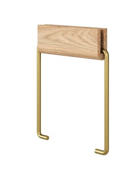 Moebe Moebe Toilet Roll Holder oak / brass Moebe Moebe Toilet Roll Holder oak / brass