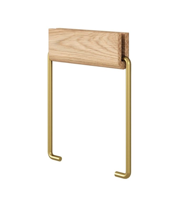 Moebe Moebe Toilet Roll Holder oak / brass