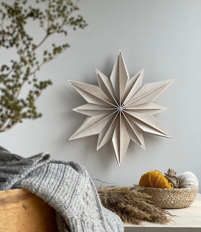 LOVI Lovi Decor Star 36cm Berkenhout wit 3D DIY pakket LOVI Lovi Decor Star 36cm Berkenhout wit 3D DIY pakket