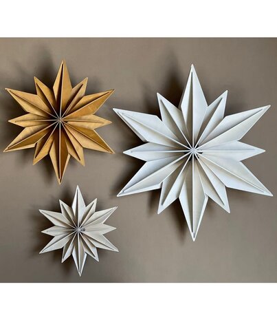 LOVI Lovi Decor Star 36cm Berkenhout wit 3D DIY pakket LOVI Lovi Decor Star 36cm Berkenhout wit 3D DIY pakket