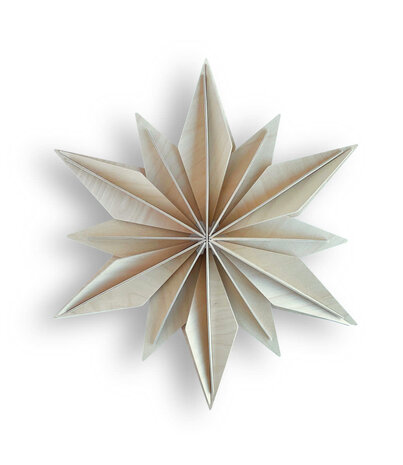LOVI Lovi Decor Star 36cm Berkenhout naturel 3D DIY pakket LOVI Lovi Decor Star 36cm Berkenhout naturel 3D DIY pakket
