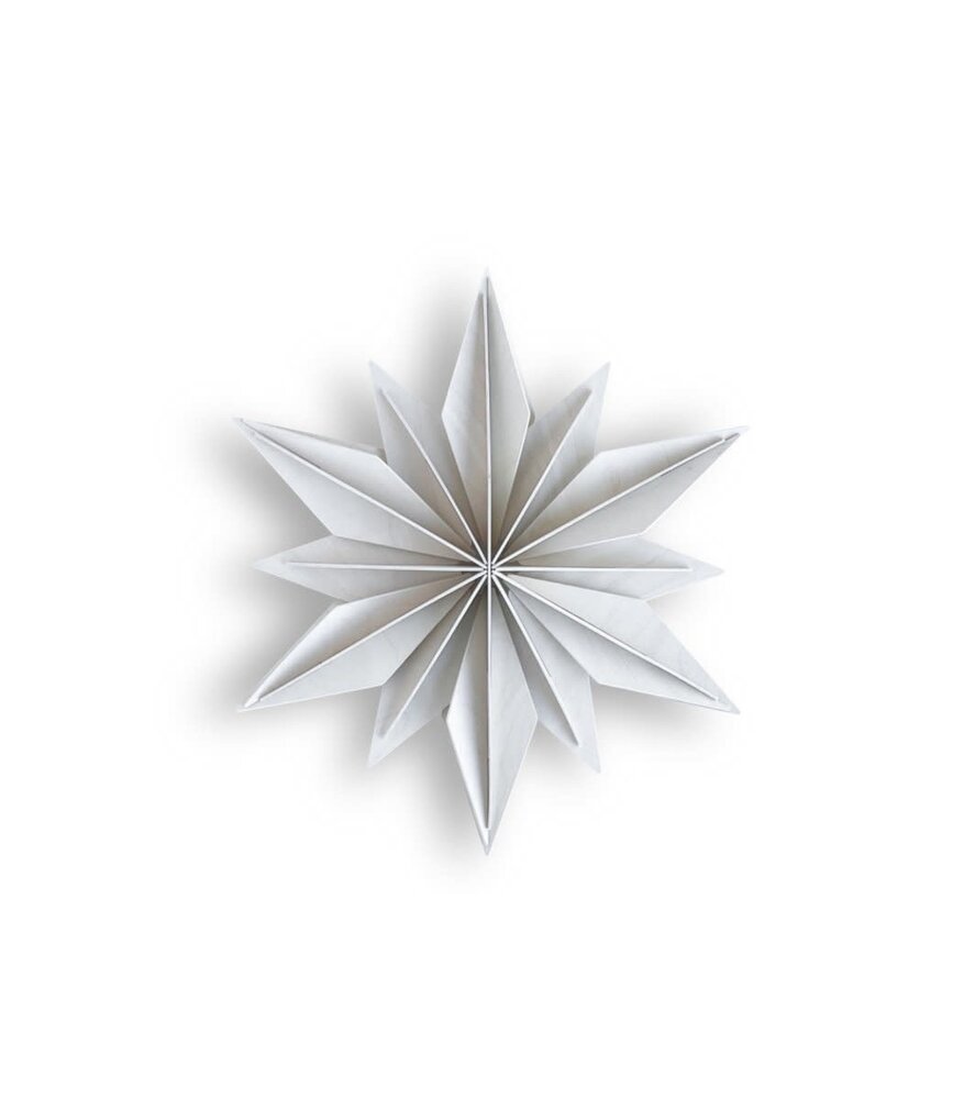 LOVI Lovi Decor Star 24cm Berkenhout wit 3D DIY pakket LOVI Lovi Decor Star 24cm Berkenhout wit 3D DIY pakket