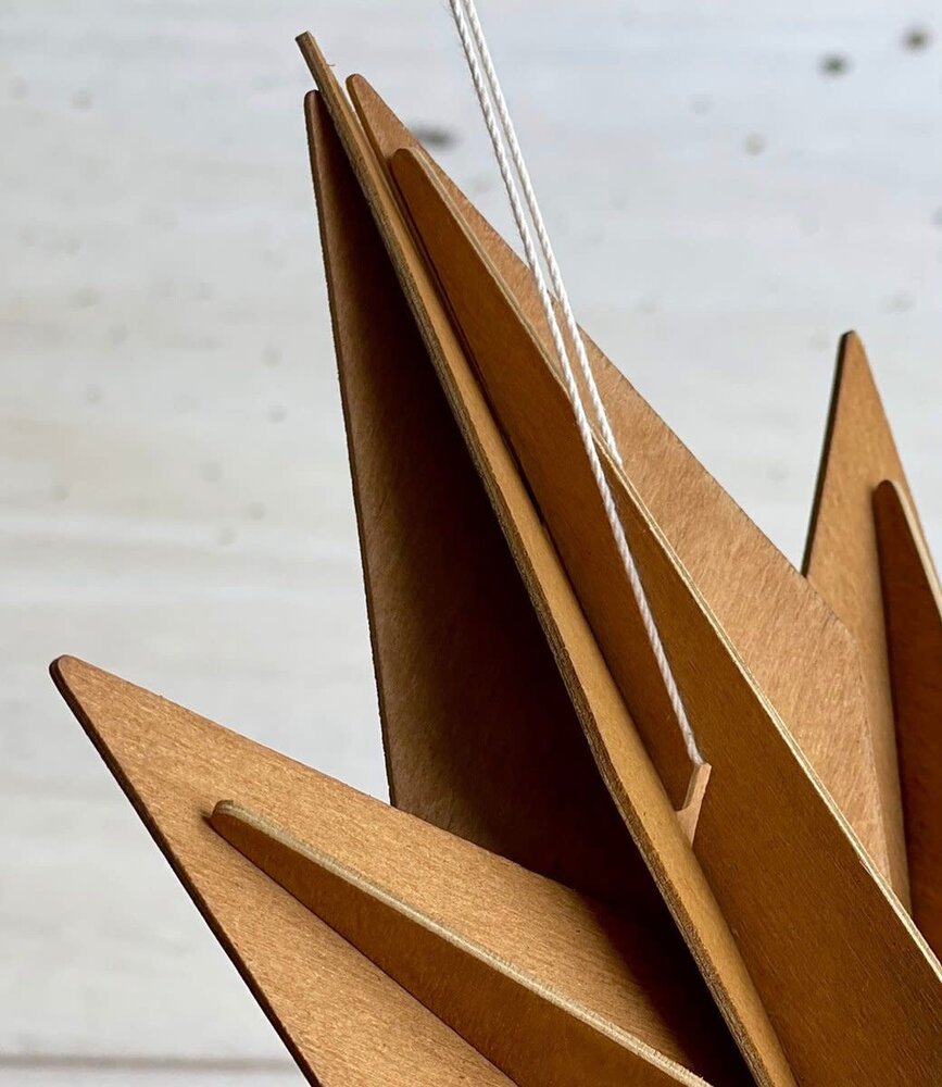 LOVI Lovi Decor Star 24cm Berkenhout wit 3D DIY pakket LOVI Lovi Decor Star 24cm Berkenhout wit 3D DIY pakket