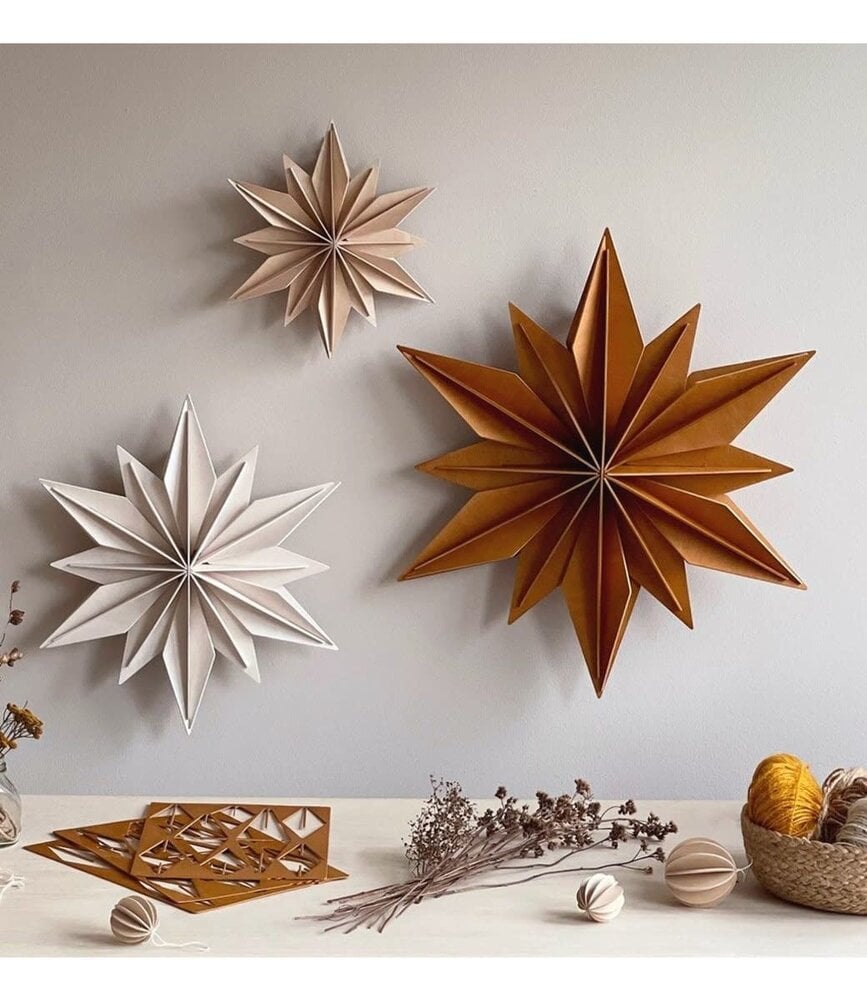 LOVI Lovi Birchwood Star 48cm cinnamon 3D DIY package LOVI Lovi Birchwood Star 48cm cinnamon 3D DIY package