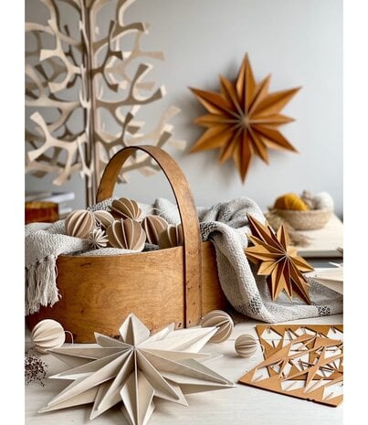 LOVI Lovi Birchwood Star 48cm cinnamon 3D DIY package LOVI Lovi Birchwood Star 48cm cinnamon 3D DIY package