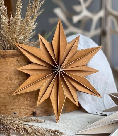 LOVI Lovi Birchwood Star 48cm cinnamon 3D DIY package LOVI Lovi Birchwood Star 48cm cinnamon 3D DIY package