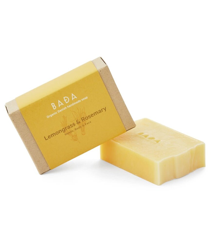 Bada Bada Organic Soap Lemongrass and Rosemary Organic Danish Handmade Soap