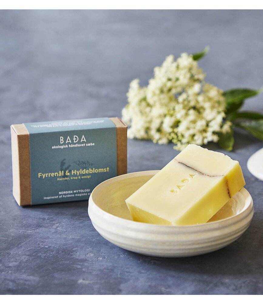 Bada Bada Organic Soap Pine Needle and Elderflower Organic Danish Handmade Soap