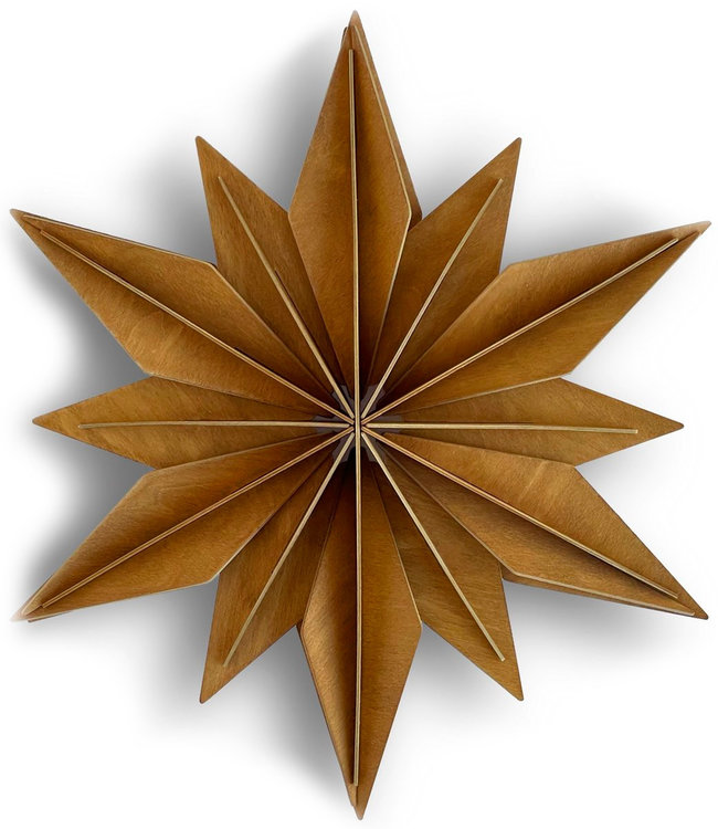 LOVI Lovi Decor Star 48cm Berkenhout kaneel 3D DIY pakket