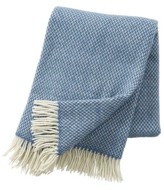 Klippan Klippan Pulse wollen plaid 130x200 van 60% merino wol China Blue