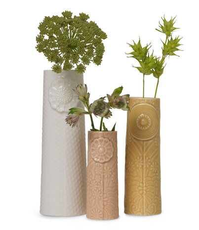 Dottir Nordic Design Dottir Vaas Pipanella Flock Summer Love set van 3 Dottir Nordic Design Dottir Vaas Pipanella Flock Summer Love set van 3