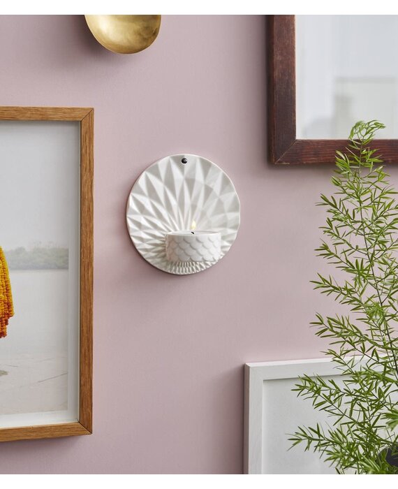 Dottir wand kandelaar Pipanella Wall Votive Scales wit