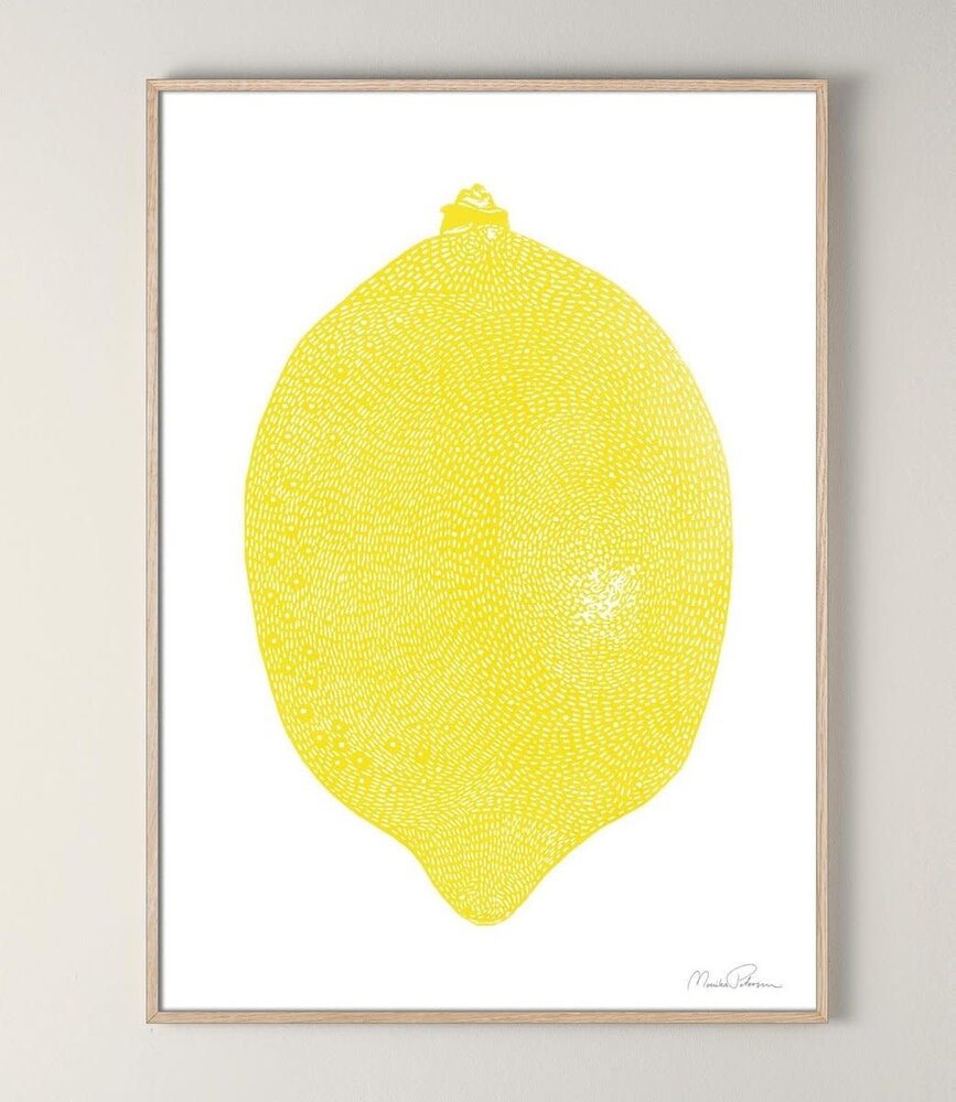 Monika Petersen Monika Petersen A4Lino Print Yellow Lemon A4 Monika Petersen Monika Petersen A4Lino Print Yellow Lemon A4