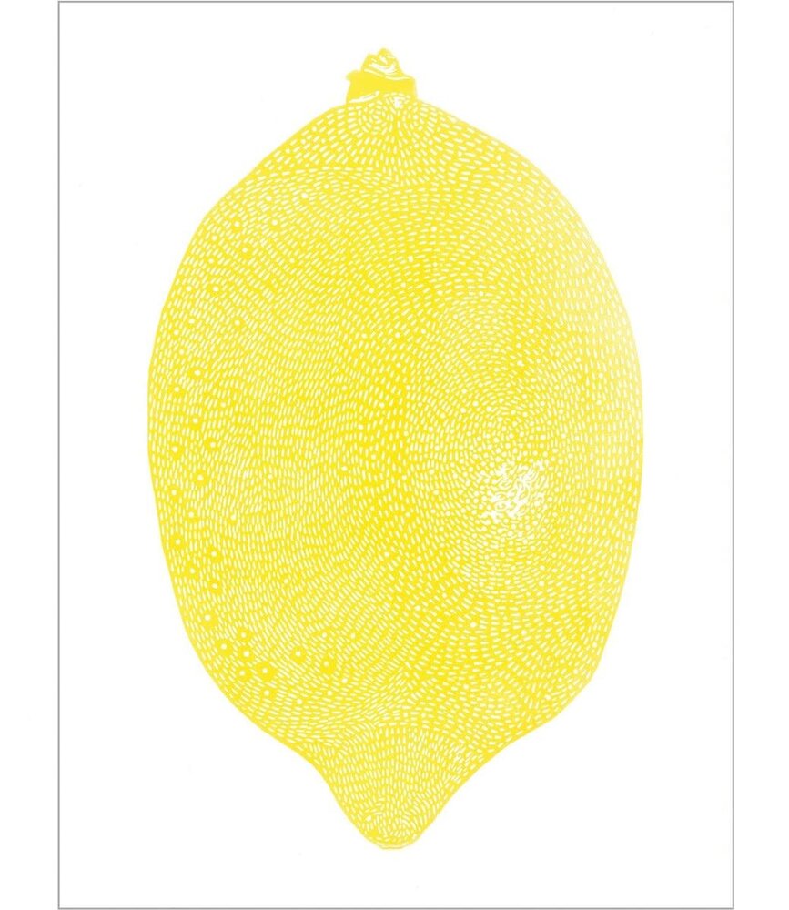 Monika Petersen Monika Petersen A4Lino Print Yellow Lemon A4 Monika Petersen Monika Petersen A4Lino Print Yellow Lemon A4