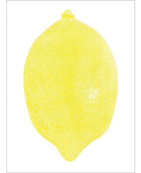 Monika Petersen Monika Petersen A4 Lino Print Yellow Lemon Monika Petersen Monika Petersen A4 Lino Print Yellow Lemon