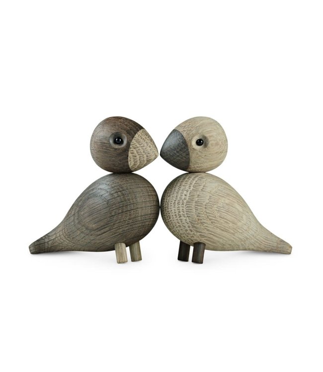 Kay Bojesen Denmark Kay Bojesen Lovebirds 1 pair oak/smoked oak