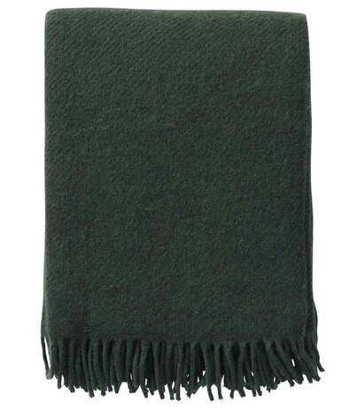 Klippan Klippan Gotland woolen plaid 130x200 of 25% Gotland wool bottle green Klippan Klippan Gotland woolen plaid 130x200 of 25% Gotland wool bottle green
