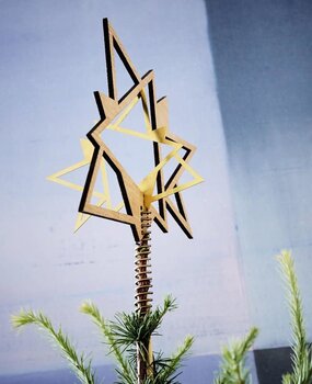 The Oak Men The Oak Men Twinkle Kerstboom Piek eiken-messing The Oak Men The Oak Men Twinkle Kerstboom Piek eiken-messing