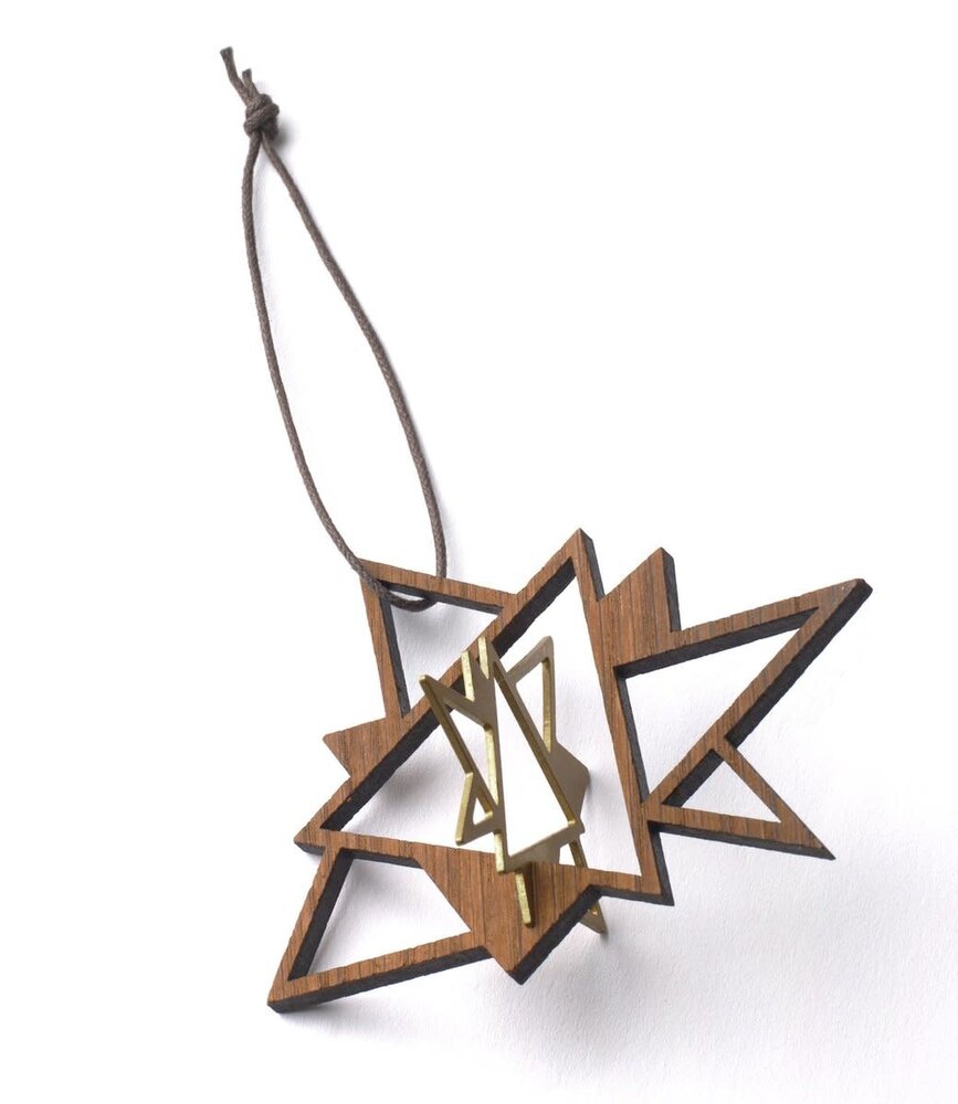 The Oak Men The Oak Men Twinkle mini donker eiken/messing The Oak Men The Oak Men Twinkle mini donker eiken/messing