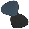 LIND DNA LIND DNA Placemat Curve L Reversible Nupo Recycled Leather Dark Blue - Black LIND DNA LIND DNA Placemat Curve L Reversible Nupo Recycled Leather Dark Blue - Black