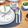 LIND DNA LIND DNA Placemat Curve L Reversible Nupo Recycled Leather Dark Blue - Black LIND DNA LIND DNA Placemat Curve L Reversible Nupo Recycled Leather Dark Blue - Black