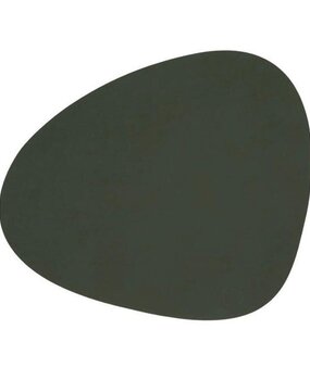 LIND DNA LIND DNA Placemat Curve L Nupo Gerecycled Leer Dark Green LIND DNA LIND DNA Placemat Curve L Nupo Gerecycled Leer Dark Green