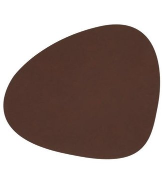 LIND DNA LIND DNA Table Mat Curve L Nupo Recycled Leather Dark Brown