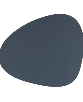 LIND DNA LIND DNA Placemat Curve L Nupo Gerecycled Leer Dark Blue LIND DNA LIND DNA Placemat Curve L Nupo Gerecycled Leer Dark Blue