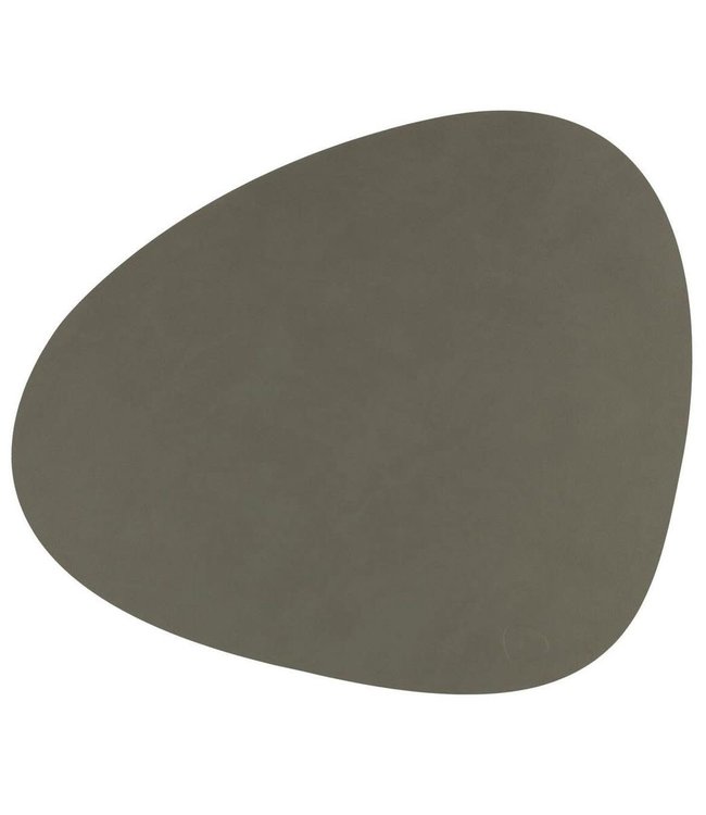 LIND DNA LIND DNA Table Mat Curve L Nupo Recycled Leather Army Green