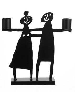 Bengt & Lotta Bengt & Lotta Couple big candlestick H20cm iron black Bengt & Lotta Bengt & Lotta Couple big candlestick H20cm iron black