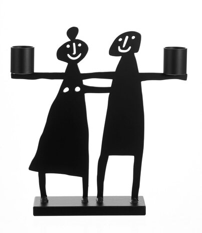 Bengt & Lotta Bengt & Lotta Couple big candlestick H20cm iron black Bengt & Lotta Bengt & Lotta Couple big candlestick H20cm iron black