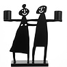 Bengt & Lotta Bengt & Lotta Couple big candlestick H20cm iron black Bengt & Lotta Bengt & Lotta Couple big candlestick H20cm iron black