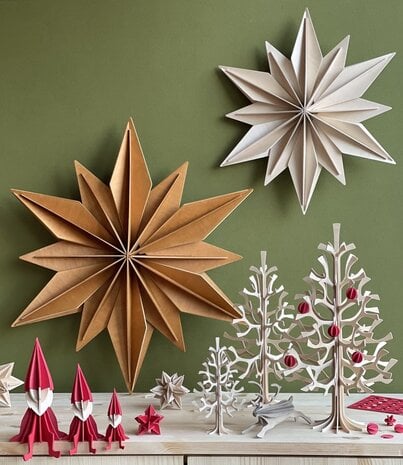 LOVI Lovi Birchwood Star 48cm cinnamon 3D DIY package LOVI Lovi Birchwood Star 48cm cinnamon 3D DIY package