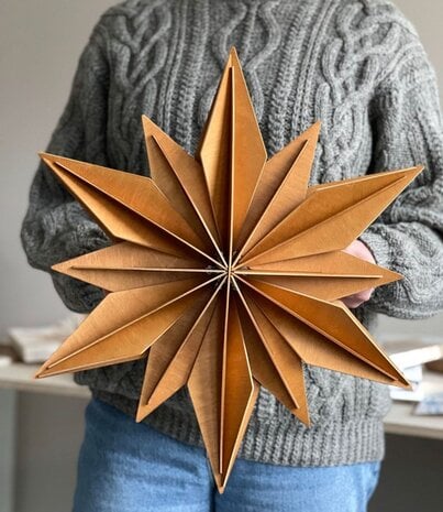 LOVI Lovi Birchwood Star 48cm cinnamon 3D DIY package LOVI Lovi Birchwood Star 48cm cinnamon 3D DIY package