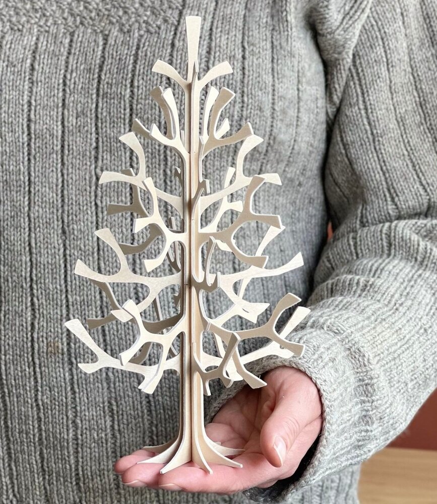 LOVI Lovi Spruce Birch plywood Tree H25cm 3D-tree DIY package LOVI Lovi Spruce Birch plywood Tree H25cm 3D-tree DIY package