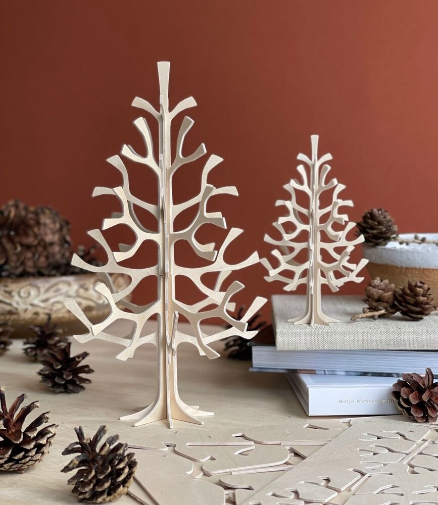 LOVI Lovi Spruce Birch plywood Tree H25cm 3D-tree DIY package LOVI Lovi Spruce Birch plywood Tree H25cm 3D-tree DIY package